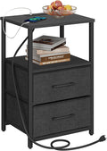 TUTOTAK End Table with Charging Station, Night Stand, Side Table with 2 USB by ChoosetutotakFurnitureBuildYourCozyHome