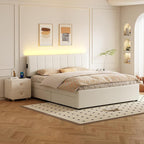 King Size Upholstered Platform Bed - Image 5