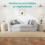 SUNBURY End Table Living Room Small Side Table w 3 Drawers, Vintage Bedside - Image 4