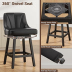 YaFiti Swivel Bar Stool 1 Pcs, 26 Inch Counter Height Bar Stools - Image 4