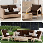 8Pcs Outdoor Cushion Covers, Stretch Patio Furniture Couch Chair Slipcovers | - Image 9