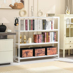 HCHQHS Bookshelf, 4-Tier Industrial Bookcase, Freestanding Tall Bookshelves - Image 4