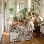 Findosom Washable Area Rug 3x5, Non Slip High-Low Textured Floral Rugs - Image 3