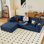 95" Cloud Sectional Couch with L-Shape Chaise, Modular Comfy Sofa Chaise Longue by ODUWA