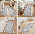HEBE Boho Kitchen Rugs Set of 3, Non Slip Washable Kitchen Mats - Image 6