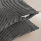 Fancy Homi 2 Packs Dark Gray Lumbar Decorative Throw Pillow Covers 20x28 Inch - Image 3