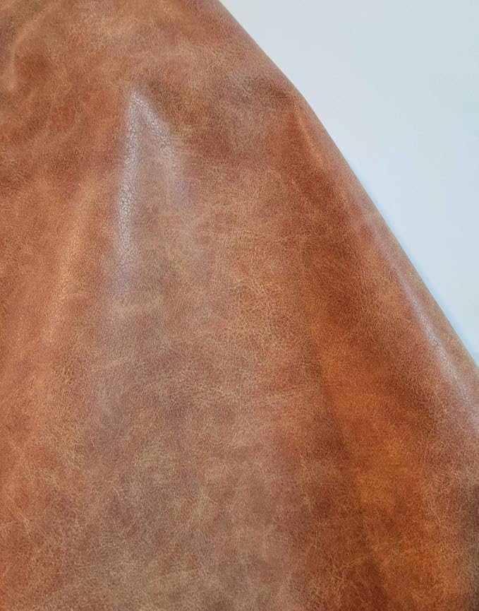 NAT Leathers | Blonde Crazy Horse Soft Faux Vegan Leather PU | 1 Yard Cut by - Image 3