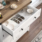 HOSTACK Coffee Bar Cabinet, Kitchen Storage Cabinet, Modern Farmhouse Buffet - Image 7