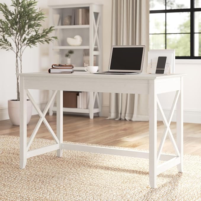 Bush Home Key West 48W Writing Desk in Linen White Oak - Image 2
