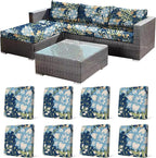 CALBODE 8Pcs Stretch Patio Cushion Cover, Printed Couch & Sofa Slipcovers by CALBODE