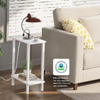TUTOTAK Small End Table with Charging Station, Narrow Side Table with USB Ports - Image 4