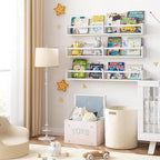 Fixwal Nursery Bookshelves, 32in Floating Bookshelves - Image 2