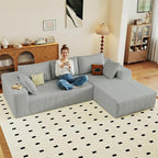 95" Cloud Sectional Couch with L-Shape Chaise, Modular Comfy Sofa Chaise Longue by ODUWA