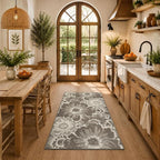 Findosom Washable Area Rug 3x5, Non Slip High-Low Textured Floral Rugs - Image 6
