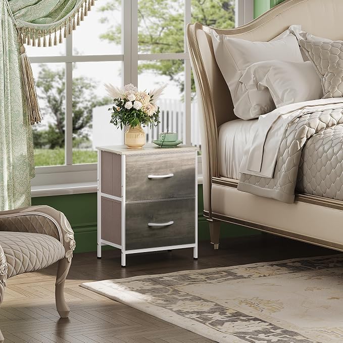 WLIVE Nightstand, 2 Drawer Dresser - Image 2