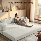 78.8" Convertible Sofa Bed, Corduroy Futon Couch - Image 5