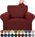 Stretch Chair Sofa Slipcover, Single Couch Cover, Dark Red | 1-Piece Washable by KEKUOU