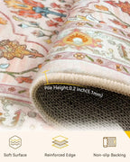 RELEANY Washable Area Rug, Small 2'x3', Water Repellent, Pet Friendly, Vintage - Image 4
