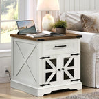 RALGEND White Farmhouse End Table Set of 2, Large End Table - Image 7