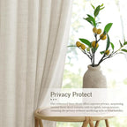 RYB HOME Linen Semi Sheer Curtains - Image 2