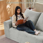 167.7" Sectional Cloud Couch for Living Room, Modular Floor Deep-Seat Sofa - Image 4