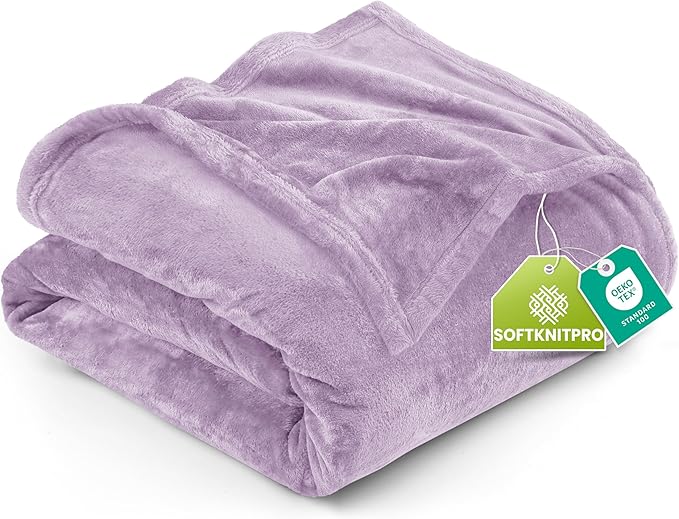 Utopia Bedding Ultra Soft Fleece Bed Blanket Twin Size Lilac | Microfiber Plush by UTOPIABEDDING
