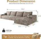 AUGOP 136" Sectional Couches for Living Room Modern Modular Sofa - Image 2