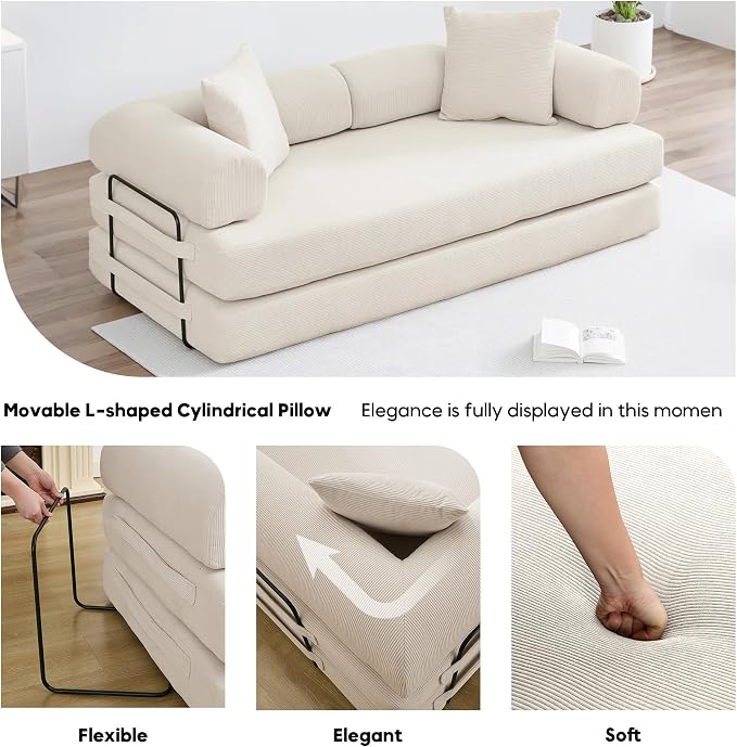 ZEIINPA Convertible Sleeper Sofa Bed - Image 7