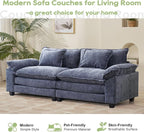 Oprisen 86" Modular Sectional Sofa, Comfy Cloud Couch Sectional Sofa, Chenille - Image 7