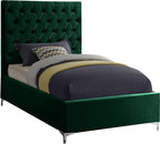 Meridian Furniture Cruz Collection Modern | Contemporary Velvet Upholstered Bed - Image 4