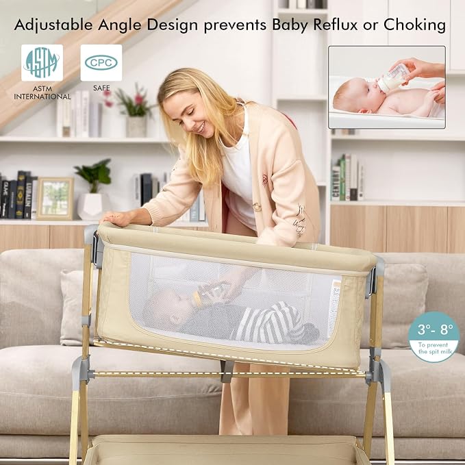 TotRun Bassinet Bedside Sleeper, Rocking Bassinets - Image 6