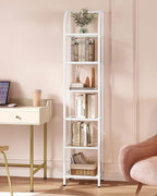 Hzuaneri Bookcase Bookshelf, Tempered Glass Arched Bookshelf - Image 3