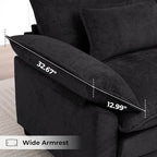 Modern Oversized Accent Chairs Set of 2, Chenille Cloud Sofa Chair - Image 7