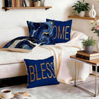 OBSEDE Blue Marble with Faith Quotes Decorative Throw Pillow Covers 18 × 18 in - Image 9
