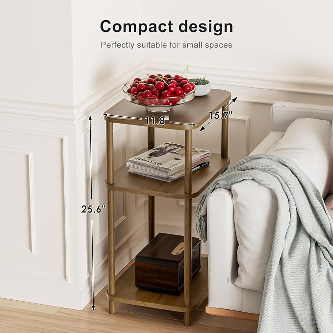 Bamboo End Table, Side Table for Small Space - Image 2