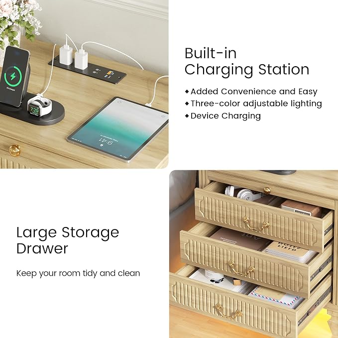 FREDEES 25.6'' Wide Bedside Table - Image 5