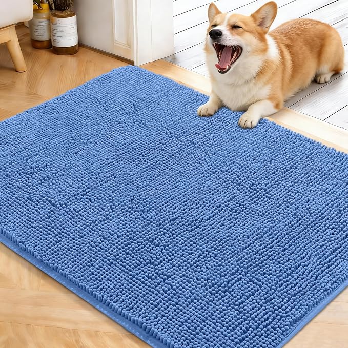 OLANLY Dog Door Mat for Muddy Paws 40x32, Super Absorbent Chenille Mud Mat | by OLANLY