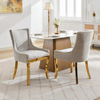 Upholstered Dining Chairs Set of 2, Modern Fabric Side Chairs - Image 2