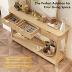 RUSTOWN Fluted Wood Console Table - Image 5
