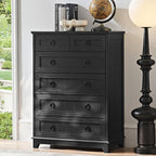 Joaxswe Farmhouse 6 Drawer Dresser - Image 4