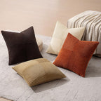 MIULEE Brown Beige Throw Pillow Covers 16x16 Inch Set of 4 Boho Farmhouse - Image 7