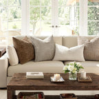 MIULEE Chenille Textured Throw Pillow Covers Light Brown 18x18 Set of 2 | - Image 5