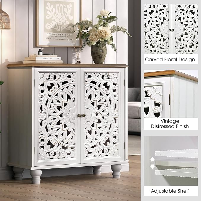 JOINICE White Accent Cabinet - Image 4
