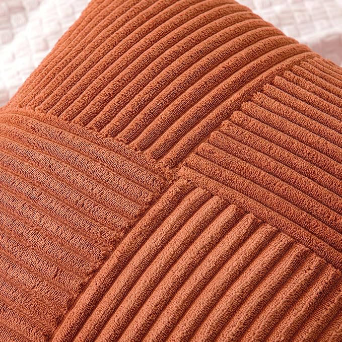 MIULEE Fall Burnt Orange Decorative Lumbar Throw Pillow Covers 12x20 Inch | 2 - Image 2