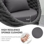 TWT 5 Pieces Patio Furniture Set, Outdoor Rope Conversation Sectional Patio Sofa - Image 6