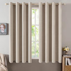 MIULEE 100% Blackout Linen Curtains by MIULEE