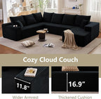 Cloud Sectional Couch with L-Shape Chaise, Modern Modular Comfy Sofa with Deep - Image 8
