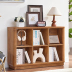 Joaxswe 6 Cube Storage Book Shelf, Floor Standing 2-Tier Wooden Bookshelf by Joaxswe