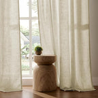 Joydeco Linen Curtains 90 Inch Length 2 Panel Sets, Light Filtering Curtains - Image 5