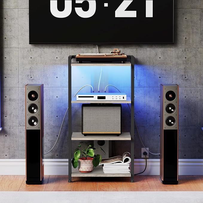 HOOBRO 4-Tier AV Media Stand, Media Console - Image 2